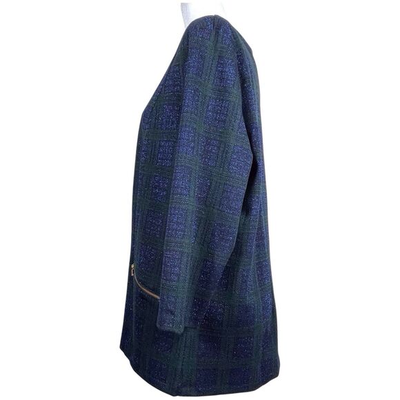 NWT Talbots Metallic Plaid Top 1X Holiday - Picture 11 of 15